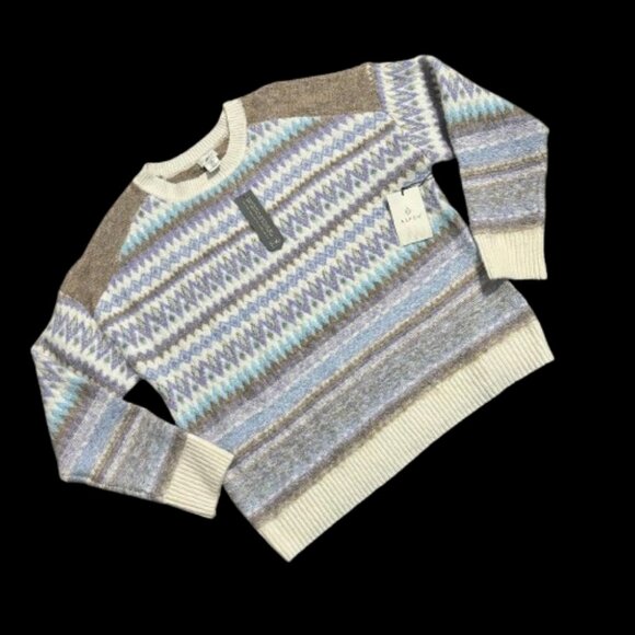 NWT ASPEN Fair Isle Soft Knit Pullover Sweater COZY!! SZ M - Picture 8 of 10